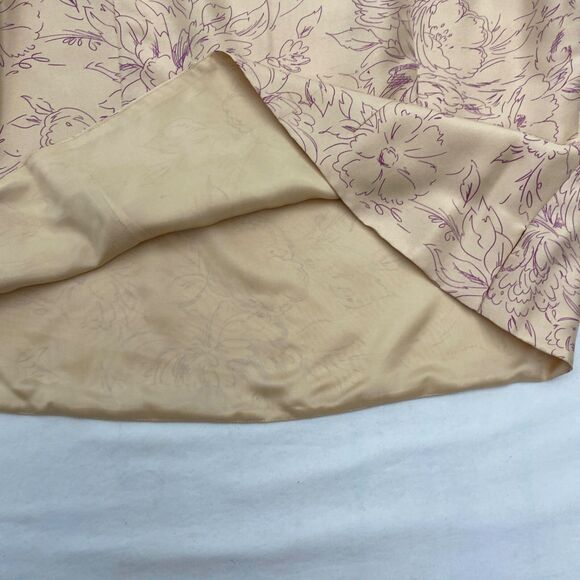 Adrianna Papell Floral Silk Blouse Top Sleeveless Lined Womens 14 Cream Career - Picture 5 of 8